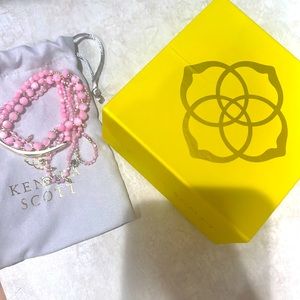 Beautiful Kendra Scott pink bracelet with gold details